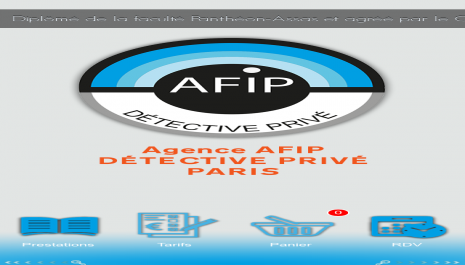 Application smartphone AFIP Détective Privé