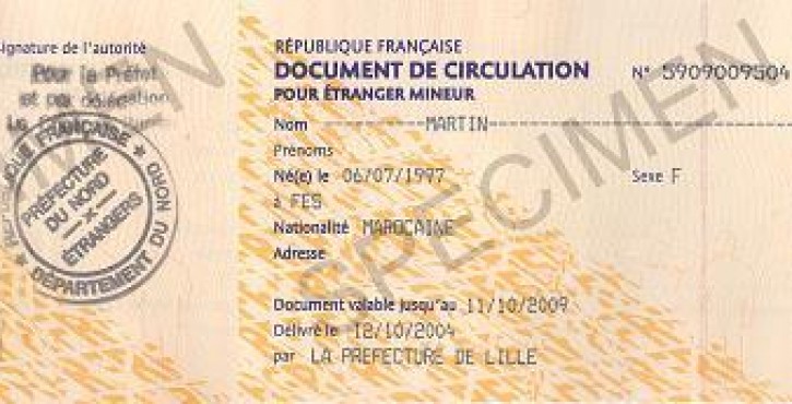 Les règles pour obtenir un document de circulation pour étranger mineur