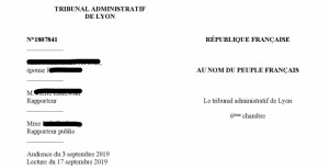 Tribunal administratif de Lyon 17 septembre 2019 n° 1807841 